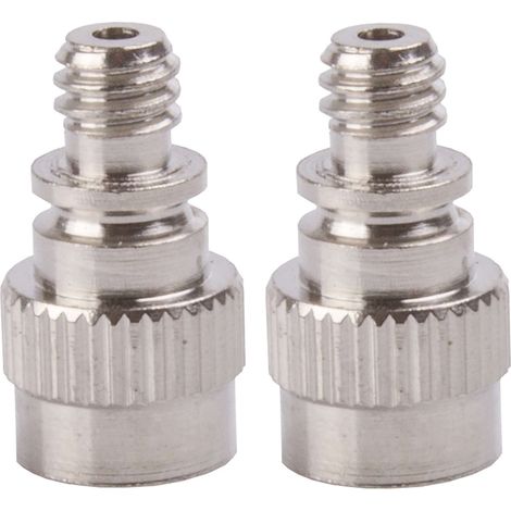 Cyclingcolors – Raccord pour compresseur – Lot de 2 adaptateurs de valve Schrader vers Dunlop – Avec joint d'étanchéité pour éviter les pertes d'air (1/2)