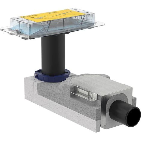 Canivelle de douche Kit gros-oeuvre Cleanline hauteur 90-220mm sortie horizontale  Hauteur d'installation : 90 - 220 mm