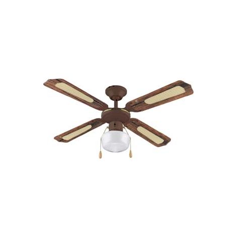 VENTILATORE TIPO LEGNO DA SOFFITTO 1 LUCE  ø 107 cm    VINCO