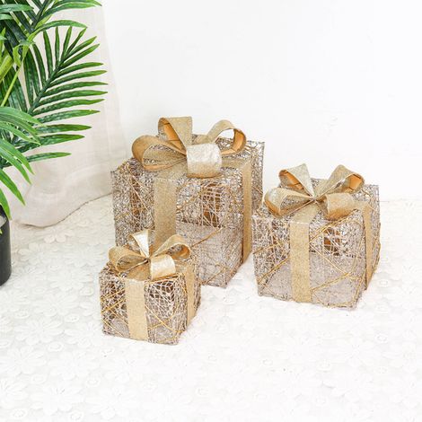 Boîtes cadeaux de Noël pour décorations intérieures et extérieures
