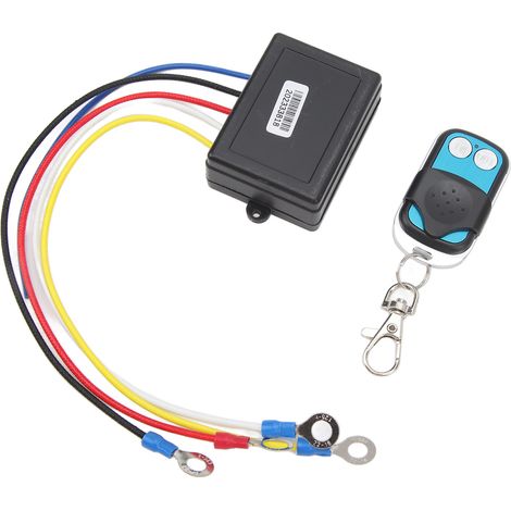 Kit de télécommande sans fil pour treuil, 12 V/24 V CC, portée de 15 m, haute sensibilité, compatible avec voitures, quads, camions et SUV. (1/5)