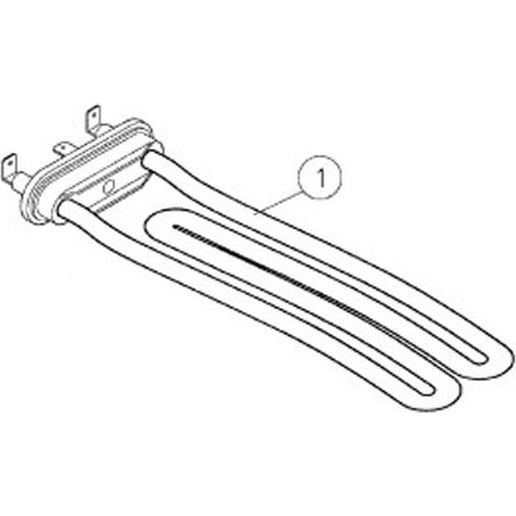 RESISTANCE COURBEE 3000W POUR LAVE LINGE IPSO - 2090056210 (1/2)