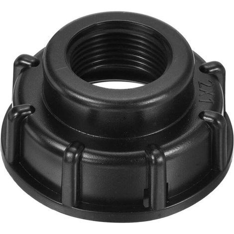 IBC Adapter Cap s60x6 for 1000 Liter Tanks, 1 Inch (External Convex Version, 1" Thicker) (1/5)