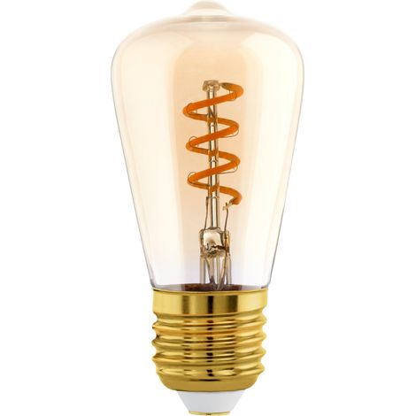 Lampe LED E27 dimmable, filament vintage spirale, ampoule Edison (1/5)