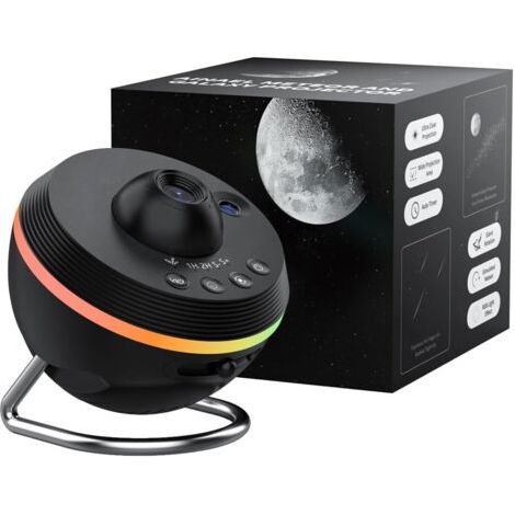 Projecteur de galaxie, projecteur d'étoiles, planétarium, plafonnier avec bande lumineuse, projecteur de galaxie de météores, chambre d'enfant, cadeau d'anniversaire, de Noël (noir) (1/5)