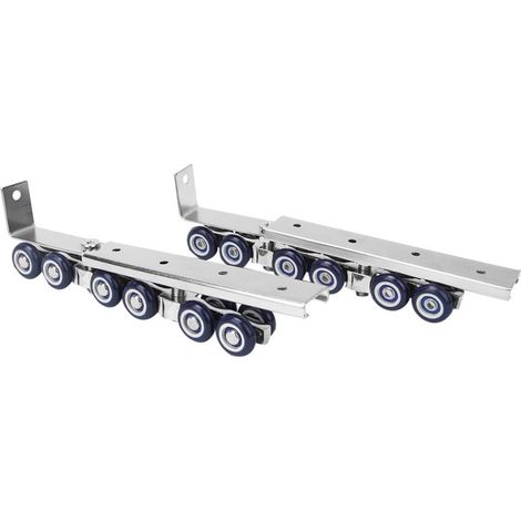 paire de roulettes pour porte coulissante (12 pouces), quincaillerie, roulettes de suspension, roulettes silencieuses pour rail. (1/5)