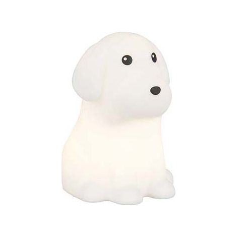 Nachtlicht Beistelllampe Dekolampe Weiß RGB Hund Farbwechsler Touch LED H 15,5cm