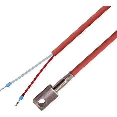 iOVEO 049OF01202 - PT100 - Sonda di superficie PT100, raccordo quadrato in acciaio inossidabile, sonda di temperatura con cavo in silicone fino a 200 ° C, 2 metri (1/2)