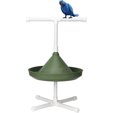 Support gamelle douche perchoir pour oiseau perroquet multifonction pliable 1 - fixation facile, pour cage d'oiseau (1/5)