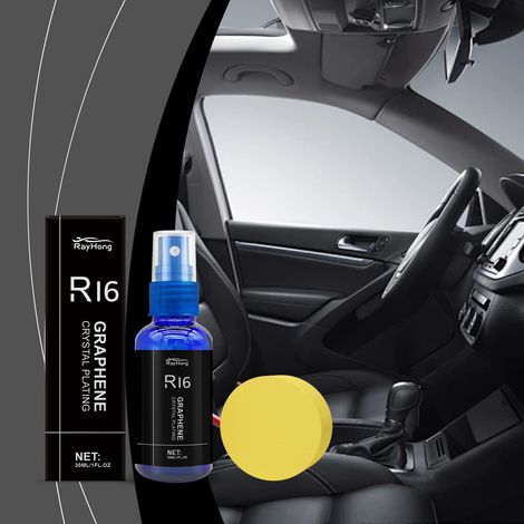 Auto-Innenraum-Kunststoff-Auffrischungsspray – Glanz- und schonendes Materialpflegespray – 30 ml1 + Schwamm1 -- BIEMMEDUE (1/5)