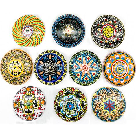 Bouton rond en porcelaine, poignées en céramique, boutons en céramique exquis, armoires de style bohème, commodes, armoires, meubles de bricolage (1/5)