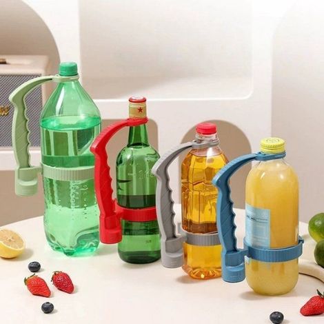 Ensemble 2 pièces : porte-bouteille avec poignée, porte-bouteille réglable avec poignée, bidon d'huile multifonctionnel avec... (1/5)