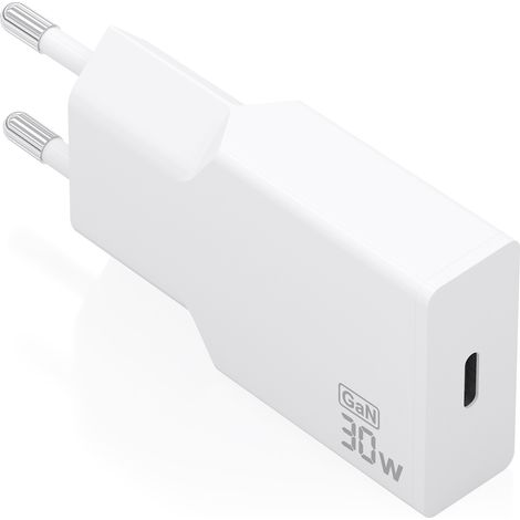 AISENS Cargador Ultra Delgado GaN 30W, 1xUSB-C PD3.0, Blanco