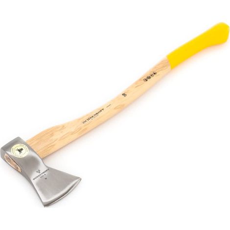 OCHSENKOPF Ascia Forestale Universal Gold, Proteggi Lama, Manico in Noce Americano, Tagliente Lucidato 120 mm, Lunga 700 mm, Ascia Multiuso, Ox 20 H-1257