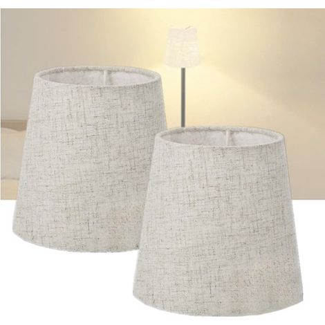 Dailygoody,Lámparas de mesita de noche E14,Paquete de 2,Iluminación elegante,Beige,Pantalla para lámpara de pared y lámpara de mesa (1/5)