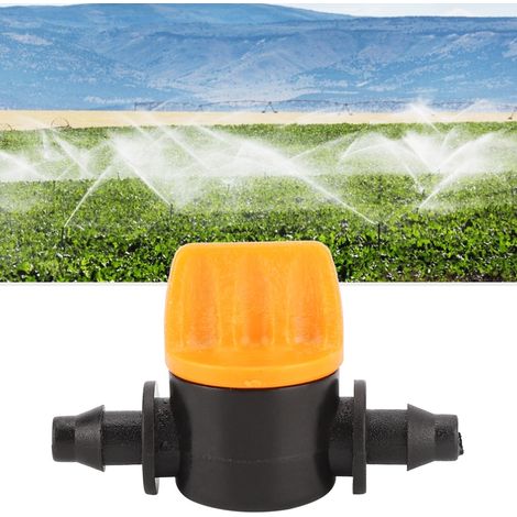 100 Stück Gartenbewässerung 2-Wege PVC 4/7 Wasserstopp Gerader Verbindungsschlauch Ventil Werkzeug (1/5)