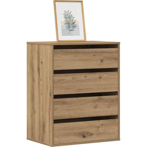 Cajonera de esquina madera ingeniería roble artisan 60x41x76 cm