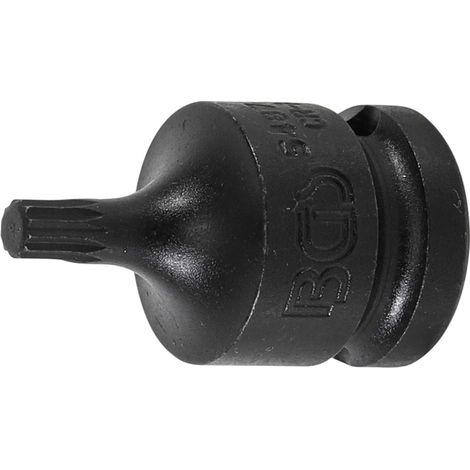 BGS Kraft-Bit-Einsatz Antrieb Innenvierkant 12,5 mm (1/2") Innenvielzahn (für XZN) M6 - 5487-M6