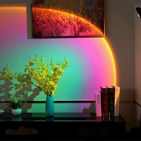 Filiyano – Lampe arc-en-ciel, projecteur de coucher de soleil pour photographie, fêtes, lampe d'ambiance Rainbow-XinHan