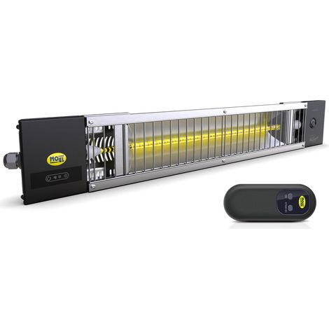 Riscaldatore a infrarossi Petalo 1200W 722WRC con telecomando IP65 (1/2)