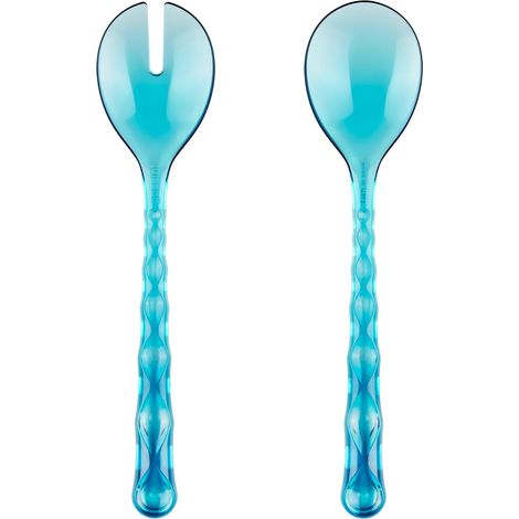 Guzzini - Vanity, couverts à salade, en Bio-Based San et Bio-Based SMMA - Aire (Sea Blue)