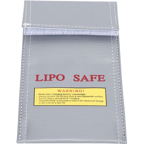 Sac de sécurité ignifuge pour batteries lithium-ion, anti-explosion, taille 10x20cm