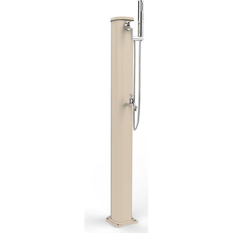 Douche solaire aluminium 100L – Réservoir en aluminium recyclable – Installation extérieure – Compatible piscine et jardin – Arkema Design