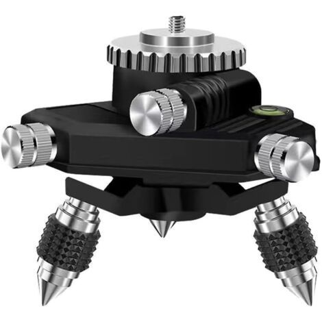 Adaptateur métallique rotatif à 360° pour niveau laser – Support pour trépied avec base réglable (1/5)