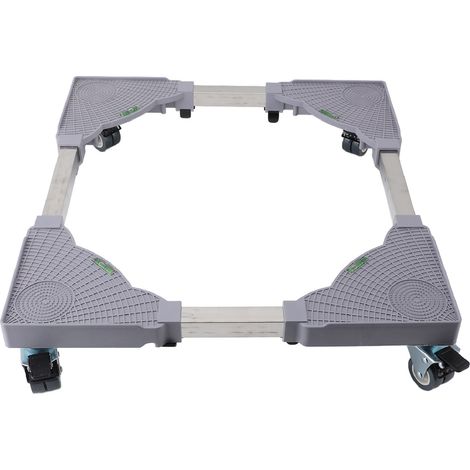 SJLERST Base de Machine à Laver Réfrigérateur,Support de Base pour Machine à laver, avec roue universelle, résistance au glissement, réfrigérateur réglable pour lave-linge et sèche-linge (1/5)