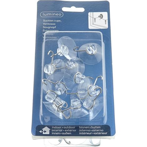 Lumineo Zubehör Lichterketten & Anhänger Saugnapf Clips transparent - 12er Set
