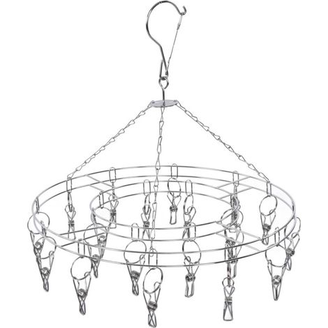 20 Clip Socks Rack Underwear Drying Hanger Stainless Steel Clothes Hanger Multifunctional Laundry Rack