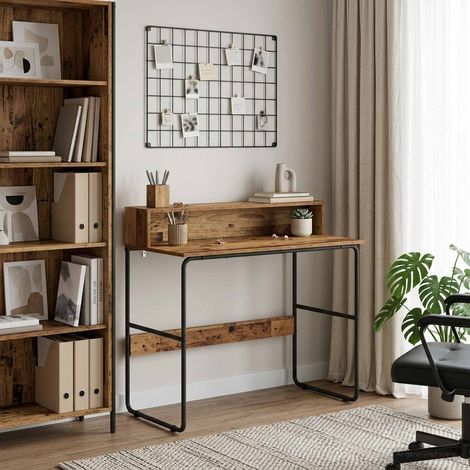 vidaXL Desk with Storage Old Wood 100 x 50 x 91 cm (1/5)