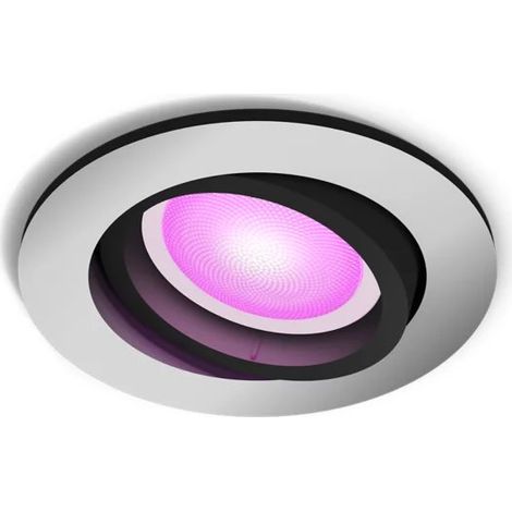 Philips Hue Centura Spot encastrablé Rond (Aluminium) Lumière blanche et colorée - White and Color Ambiance (1/5)