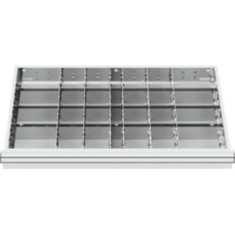 STIER Schubladeneinteilung Metalleinteilung BLH 100/125 mm Innenmaß 800x450 mm 28 Fächer