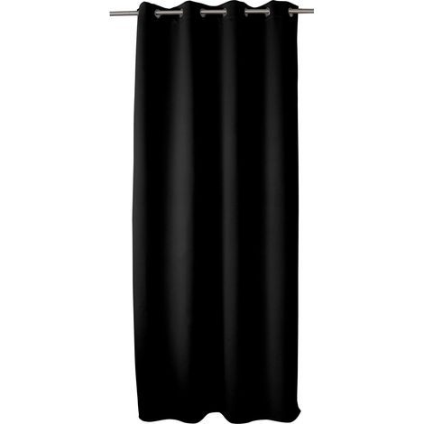 Rideau occultant et isolant uni noir - 140x240cm - Noir
