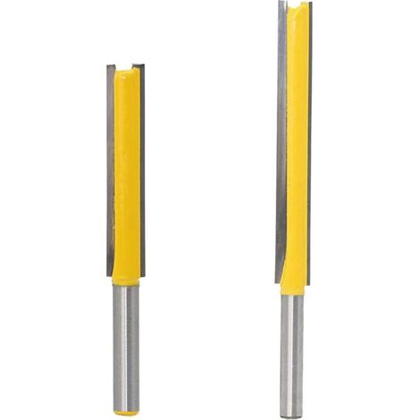 2 Pieces 1/4 Shank Extra Long Straight Router Bit 2" 3" Long Cutter Cutter Cut For Woodworking