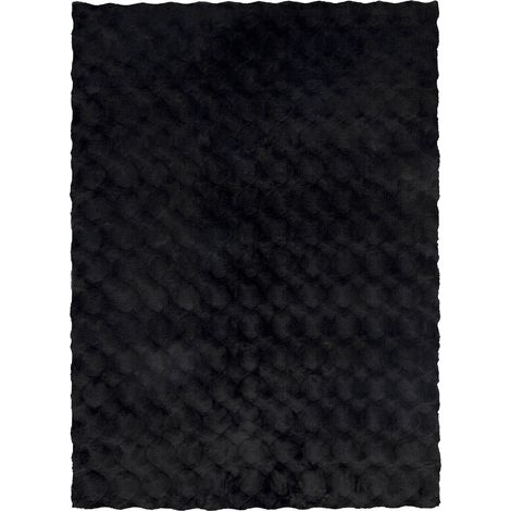 Tapis shaggy anthracite doux et résistant 27 mm - 120 x 120 cm (1/5)