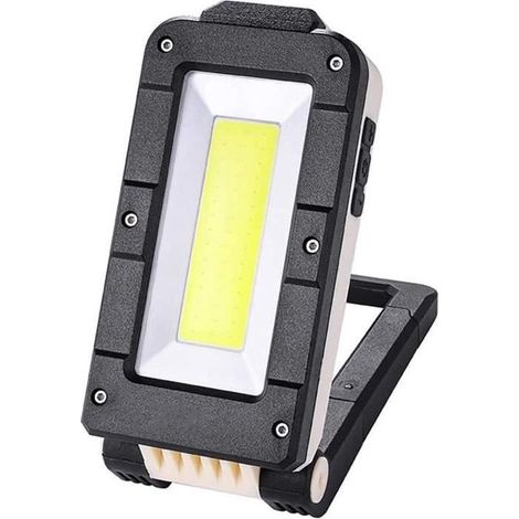 Projecteur LED,Projecteur Travail Rechargeable Lampe de Camping LED Portable lumière Travail de Chantier Orientable 180°,USB Port (1/4)