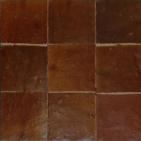 Carrelage sol et mur BEJMAT TRADITIONNEL GIOIA artisanal manuel marocain CARRE 10x10cm Caramel - 13 Caramel - 13 - - boîte de 1 m2
