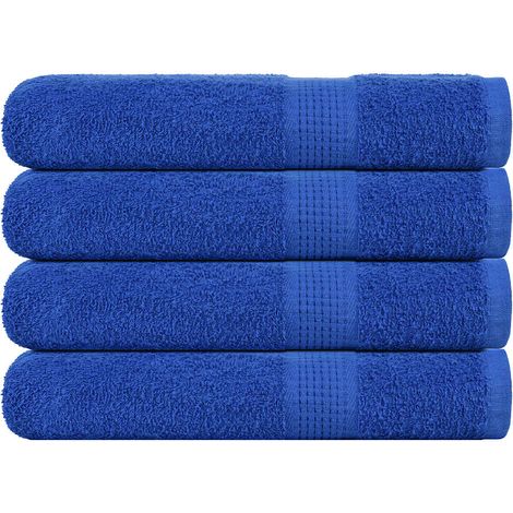 Toallas 4 uds 100% algodón azul 100x200 cm 600 gsm vidaXL