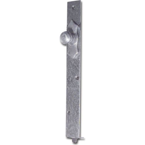 Fensterschienenriegel zum Einlassen, mit Schließblech, 300 mm, Stahl blank  Fensterverschluss