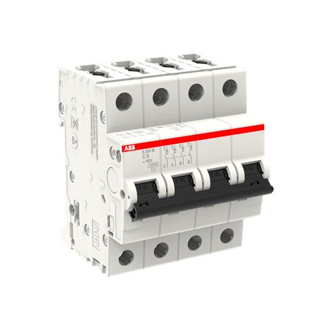 Disjoncteur S204M 4P- 8A -Courbe C - 10,000A/15kA (4MODULES) 2CDS274001R0084 ABB 354435 (1/3)