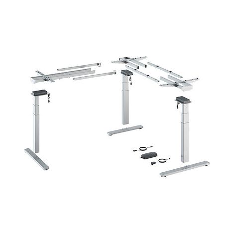 Kit de piètement de bureau motorisé Steelforce Pro 671 SLS Highline angle 90° - finition noir - HETTICH