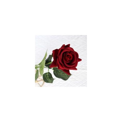 BRAVIX Set mit 5 künstlichen roten Rosen, langstielige künstliche Rosen für Dekorationen (43 cm, Rot)