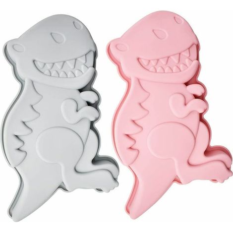 Dinosaurier-Kuchenform, 2-teilige Silikonform, für Süßigkeiten und Schokolade, Silikon-Backform, 3D-Geburtstagskuchenform für Kinder, auch für Gelee, Kekse und Käsekuchen geeignet. (1/5)