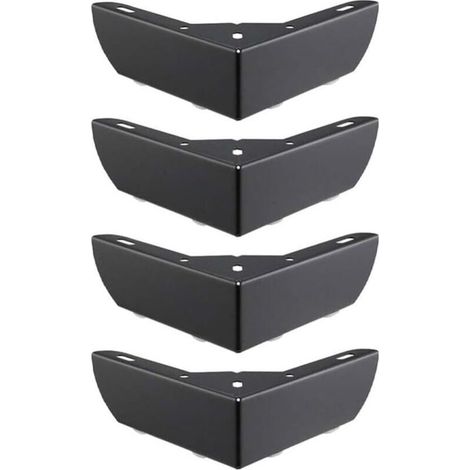 Set mit 4 Küchenmöbelfüßen (55 mm) für Schränke, Betten, Sofas, Tische und Stühle, schwarz (1/5)