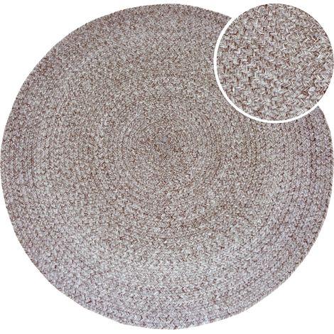 Axi Corfu Tapis D'Extérieur, Rond, Marron, 180 X 180 Cm / Épaisseur : 5 Mm - Tapis Jardin Extérieur/Intérieur - Tapis Balcon Fabriqué À Partir De Bouteilles En Pet Recyclées (1/3)
