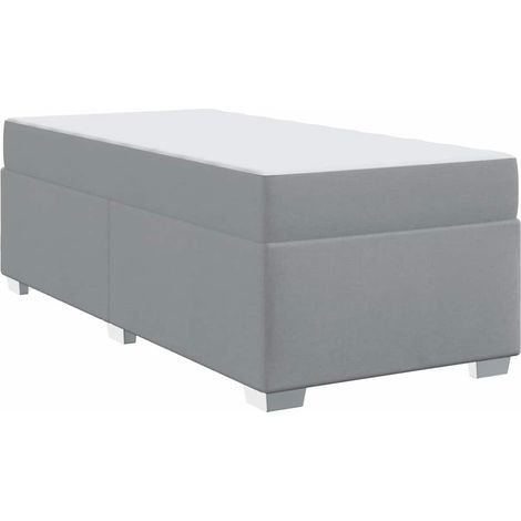 Lit simple,Lit adulte,Cadre de lit Gris clair 90 x 200 cm tissu CFW5706163 (1/5)