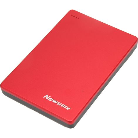 Disque dur externe 160 Go compatible UASP TRIM, mise en veille automatique, Plug and Play, pour ordinateur, TV et téléphone (rouge) (1/5)