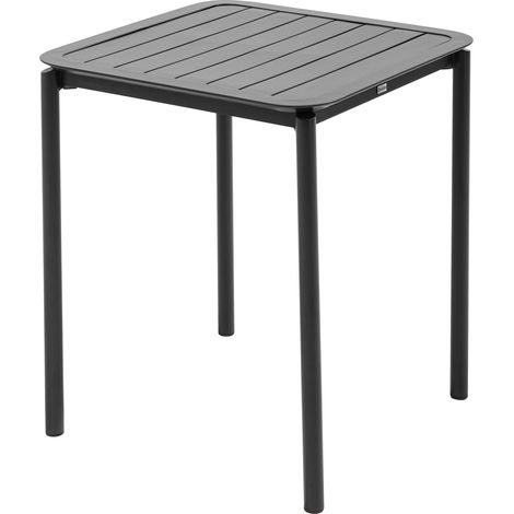 Table carrée de terrasse (70x70cm) noire (1/5)